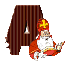 Sinterklaas alfabet plaatjes A