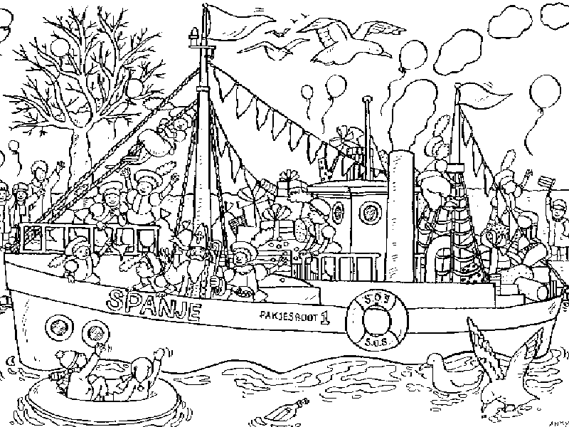 Sinterklaas kleurplaat