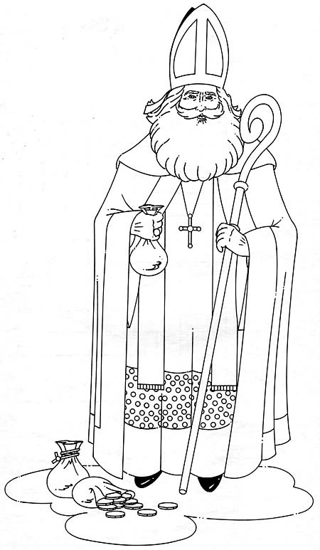 Sinterklaas kleurplaat