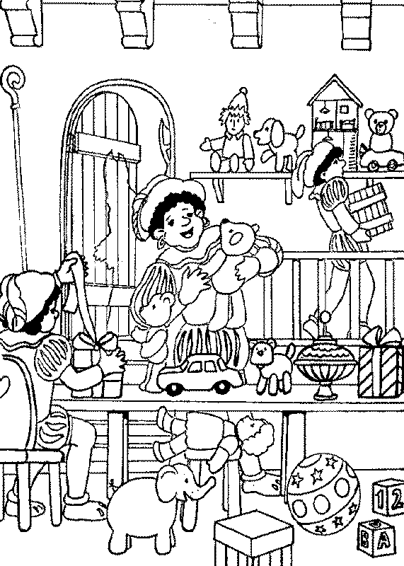 Sinterklaas kleurplaat