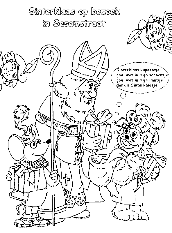 Sinterklaas kleurplaat