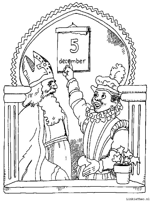 Sinterklaas kleurplaat