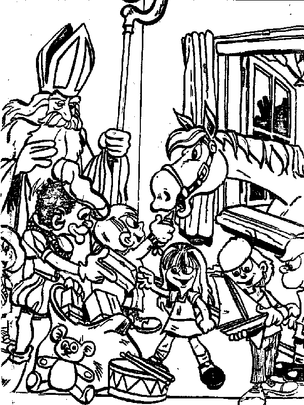 Sinterklaas kleurplaat