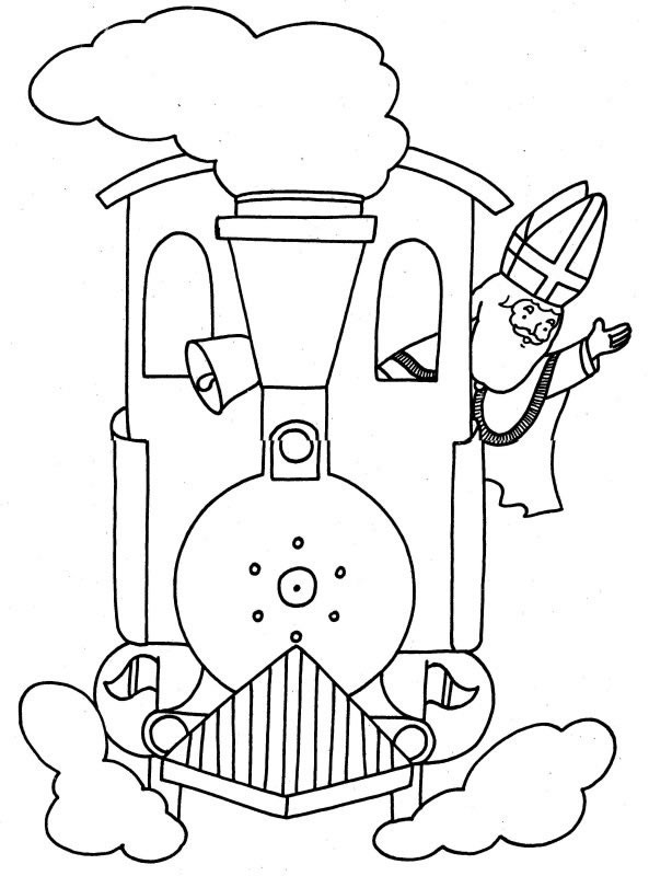 Sinterklaas kleurplaat