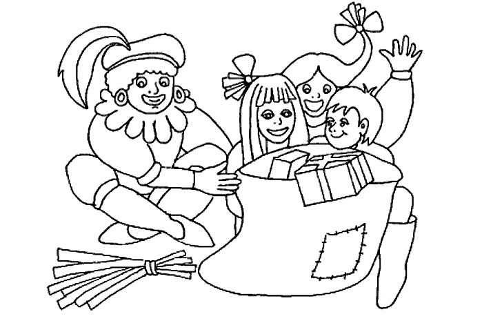 Sinterklaas kleurplaat