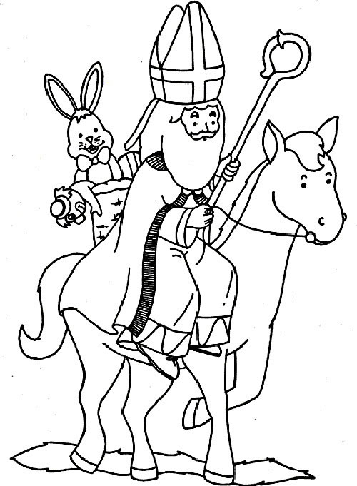 Sinterklaas kleurplaat