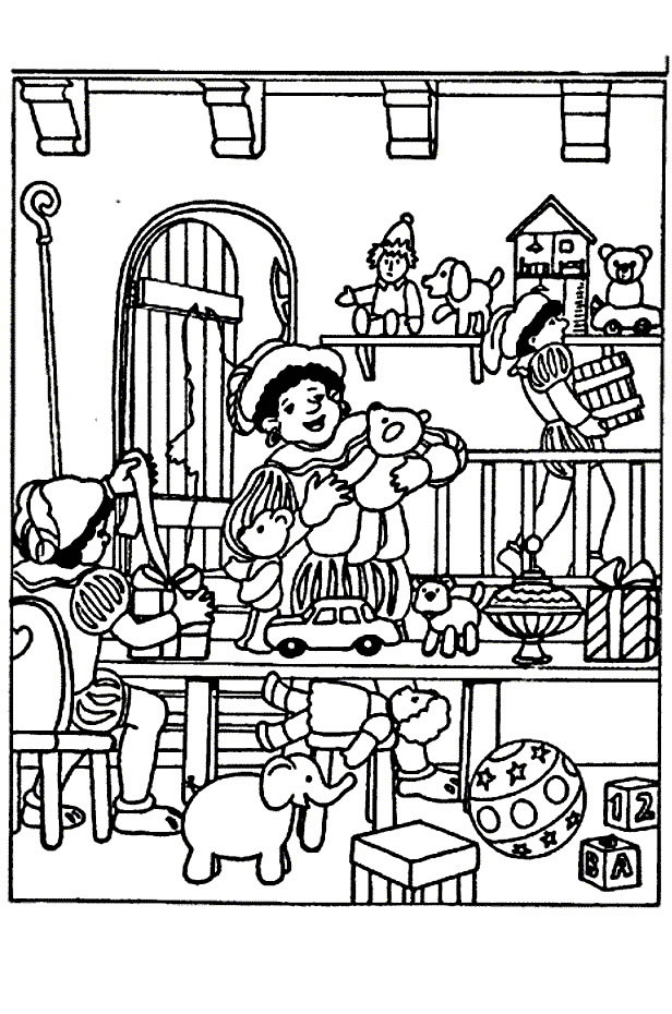 Sinterklaas kleurplaat