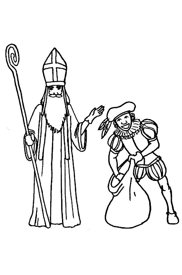 Sinterklaas kleurplaat