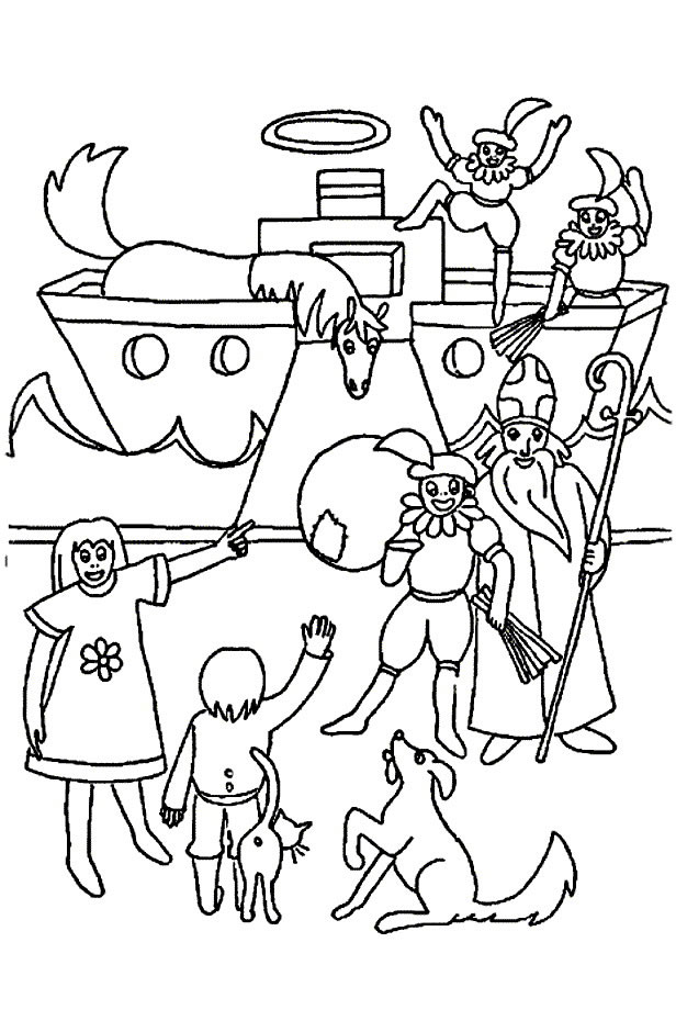 Sinterklaas kleurplaat