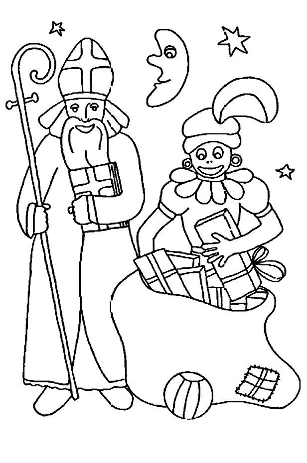 Sinterklaas kleurplaat