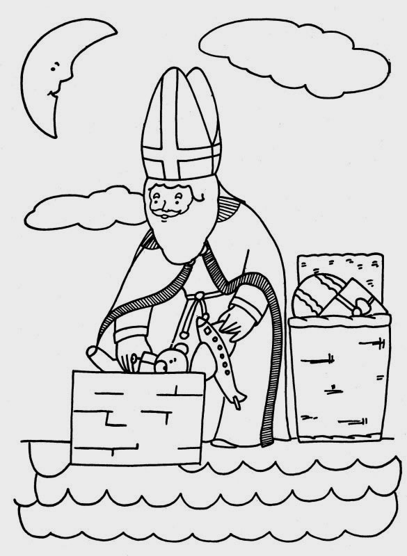 Sinterklaas kleurplaat