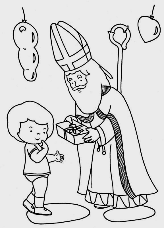 Sinterklaas kleurplaat