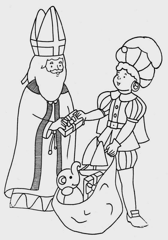 Sinterklaas kleurplaat