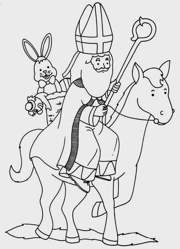 Sinterklaas kleurplaat