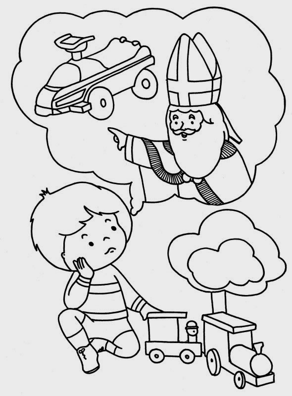 Sinterklaas kleurplaat