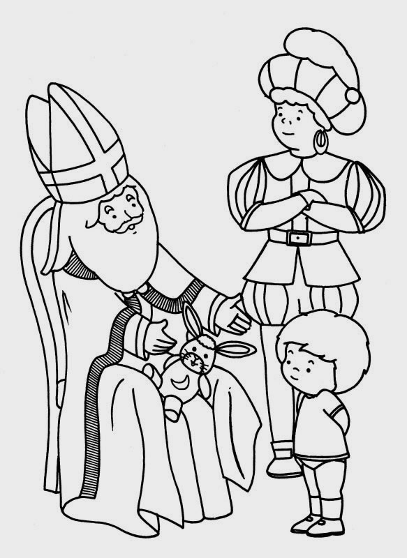Sinterklaas kleurplaat