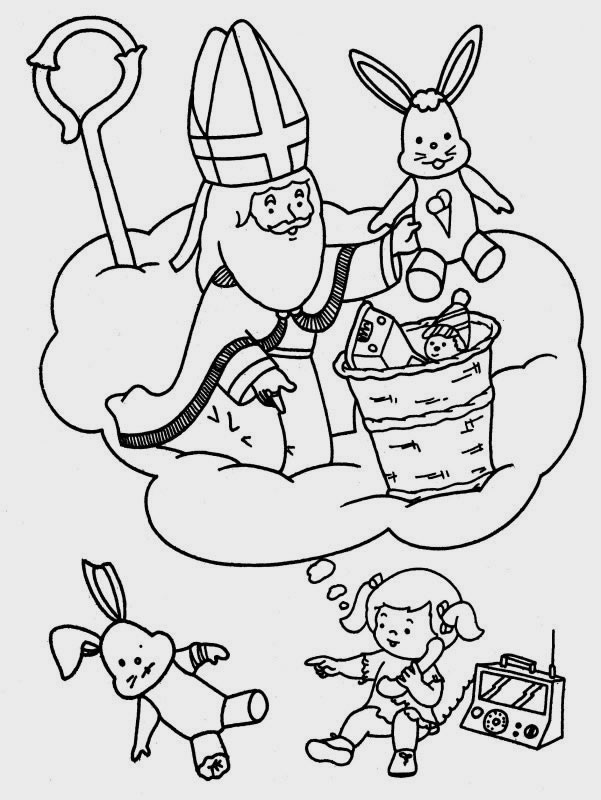 Sinterklaas kleurplaat