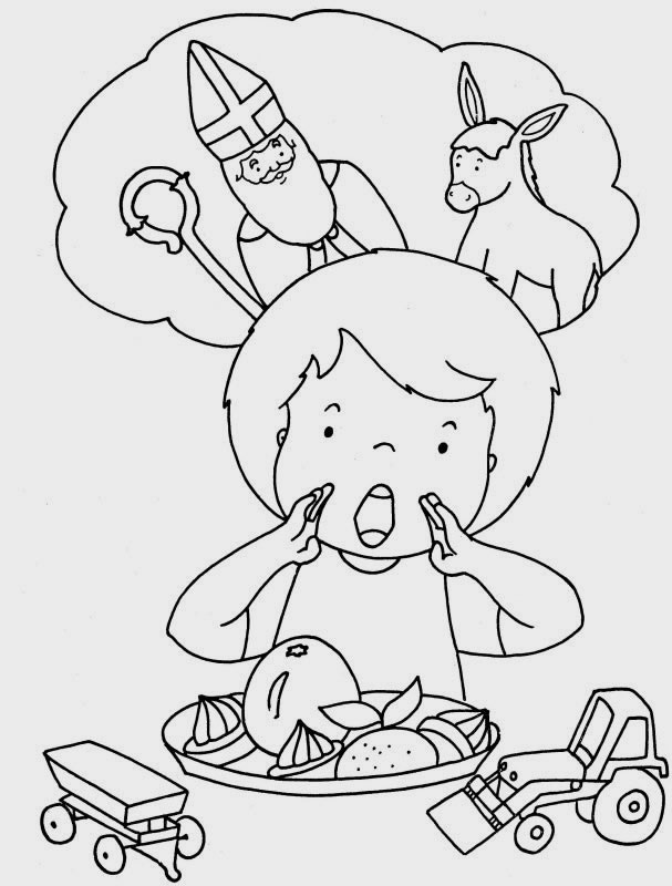 Sinterklaas kleurplaat