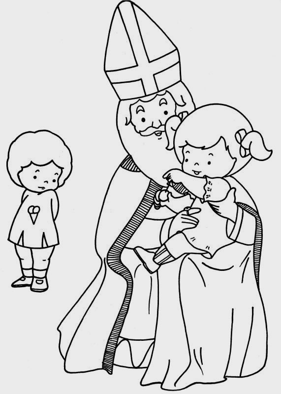 Sinterklaas kleurplaat