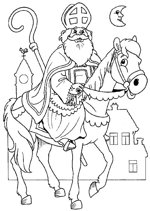Sinterklaas kleurplaat