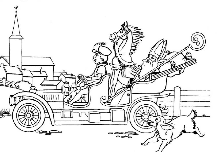 Sinterklaas kleurplaat