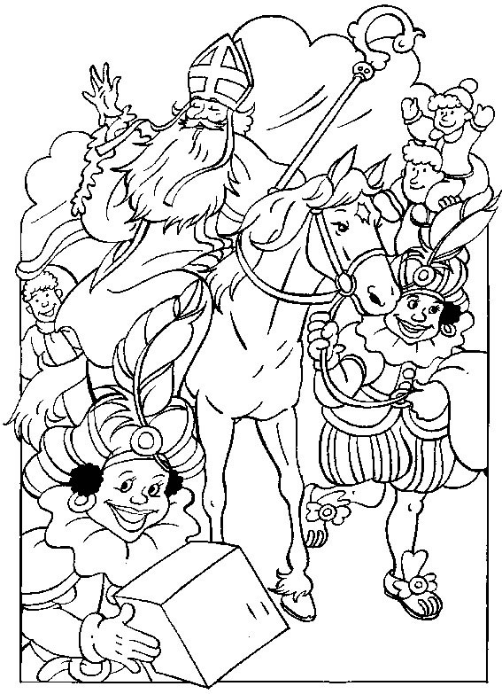 Sinterklaas kleurplaat