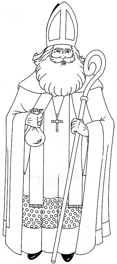 Sinterklaas kleurplaat