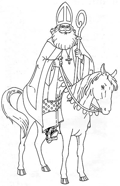 Sinterklaas kleurplaat