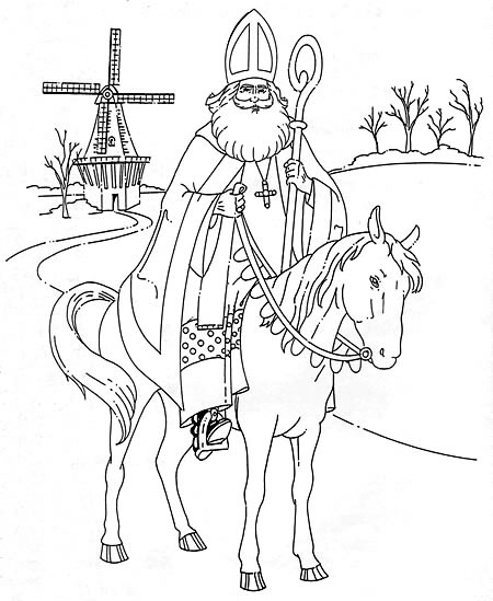 Sinterklaas kleurplaat