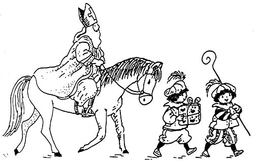 Sinterklaas kleurplaat