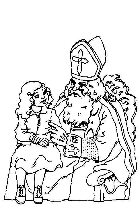 Sinterklaas kleurplaat