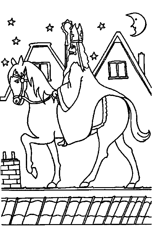Sinterklaas kleurplaat