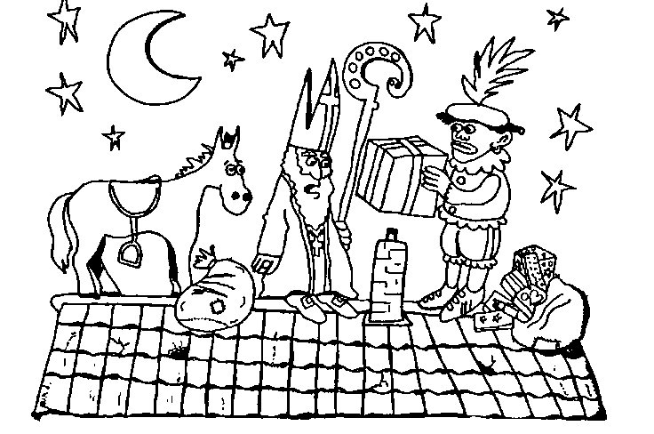 Sinterklaas kleurplaat