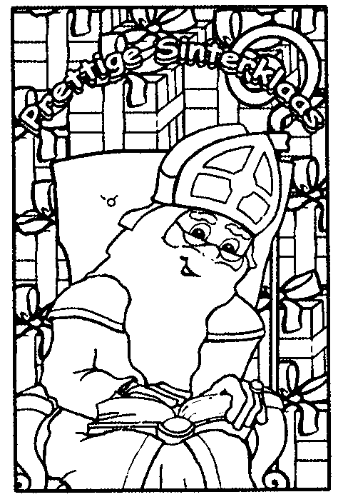 Sinterklaas kleurplaat