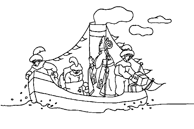 Sinterklaas kleurplaat