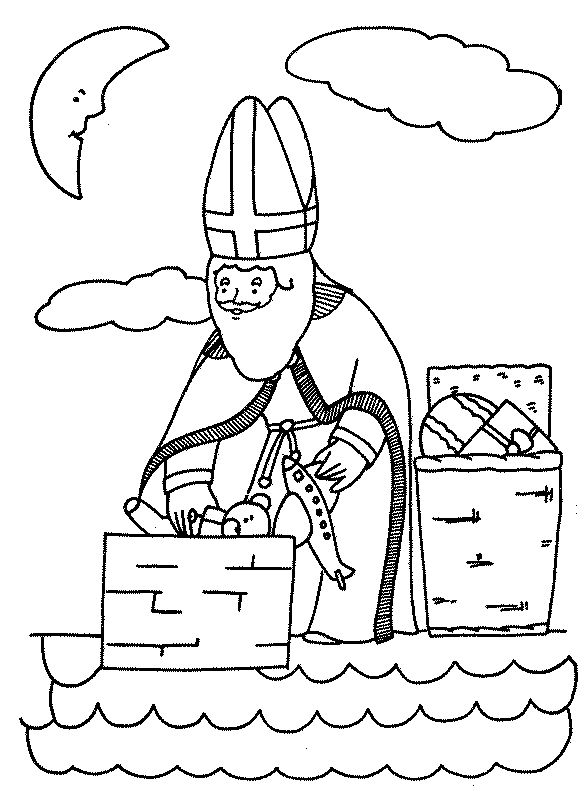 Sinterklaas kleurplaat