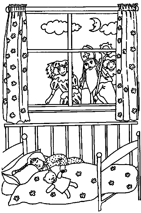 Sinterklaas kleurplaat