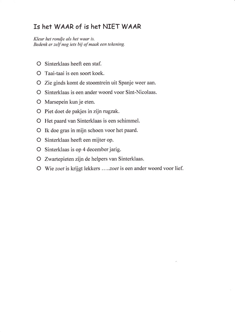 Sinterklaas waar of niet