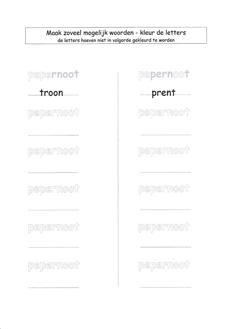 Sinterklaas woord in woord